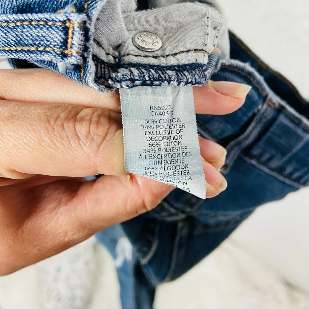 The Children's Place Blue Bootcut denim distressed Jeans size 8